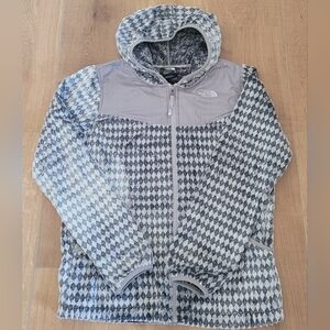 The North Face Youth Girl Gray Hoodie Fleece Jacket Size : X- Large